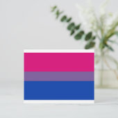 Bi Flag Fliegen für Bisexuellen Stolz Postkarte (Stehend Vorderseite)