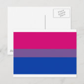 Bi Flag Fliegen für Bisexuellen Stolz Postkarte (Vorne/Hinten)