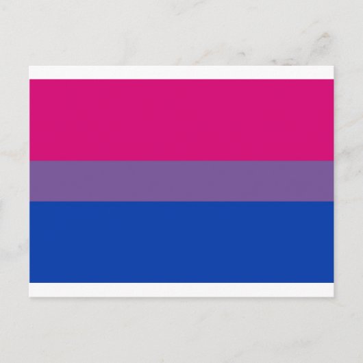 Bi Flag Fliegen für Bisexuellen Stolz Postkarte (Vorderseite)