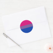 Bi Flag Fliegen für Bisexuellen Stolz Runder Aufkleber (Umschlag)