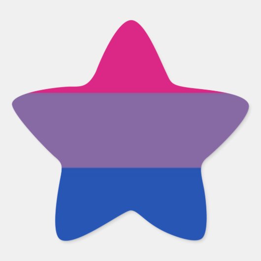 Bi Flag Fliegen für Bisexuellen Stolz Stern-Aufkleber (Vorderseite)