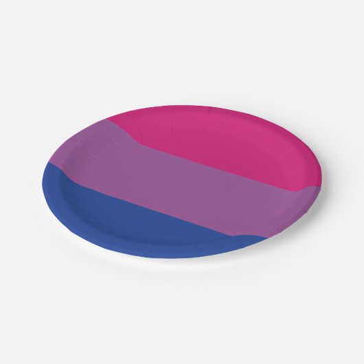 Bi Flag Pappteller (Schrägansicht)