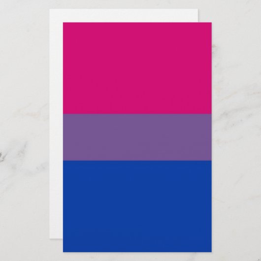 Bi-Flagge fliegt für bisexuellen Stolz Briefpapier (Vorne/Hinten)