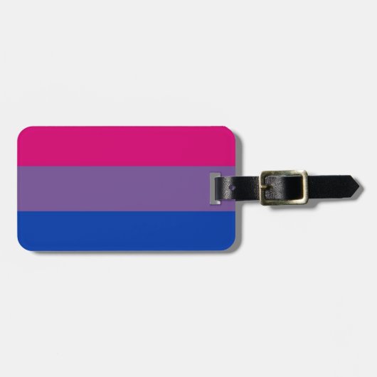 Bi-Flagge fliegt für bisexuellen Stolz Gepäckanhänger (Vorderseite horizontal)