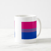 Bi-Flagge fliegt für bisexuellen Stolz Kaffeetasse (VorderseiteRechts)