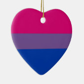 Bi-Flagge fliegt für bisexuellen Stolz Keramik Ornament (Rechts)