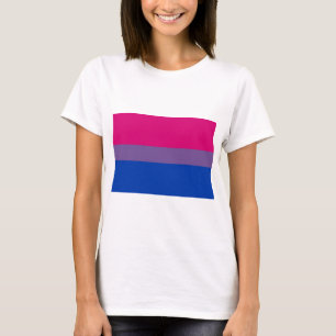 Bi-Flagge fliegt für bisexuellen Stolz T-Shirt