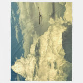 BI-FLUGZEUG in den CLOUDS Fleecedecke (Vorderseite)