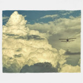 BI-FLUGZEUG in den CLOUDS Fleecedecke (Vorderseite (Horizontal))