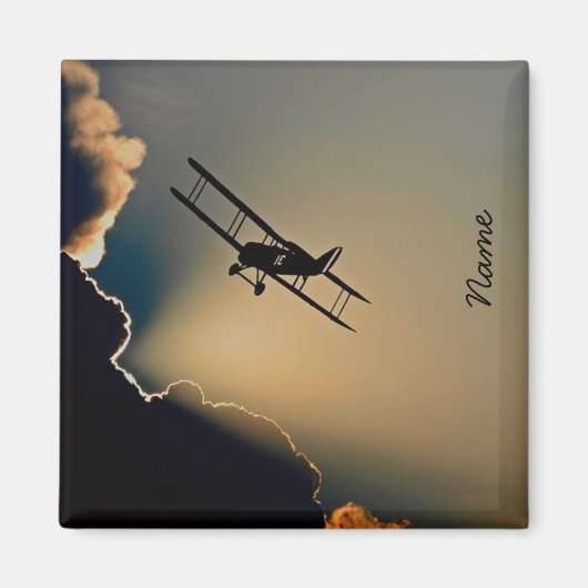 Bi-Flugzeug-Monogramm Magnet (Vorne)