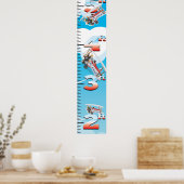 Bi-Flugzeug USA Growth Chart Poster (Küche)