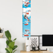 Bi-Flugzeug USA Growth Chart Poster (Heimbüro)