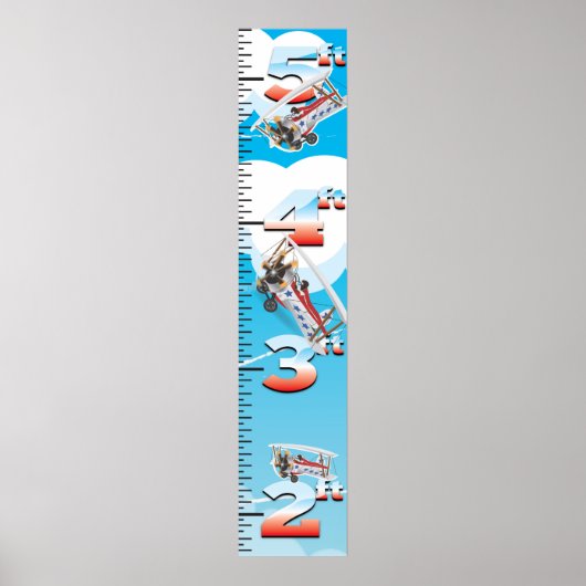 Bi-Flugzeug USA Growth Chart Poster (Vorne)