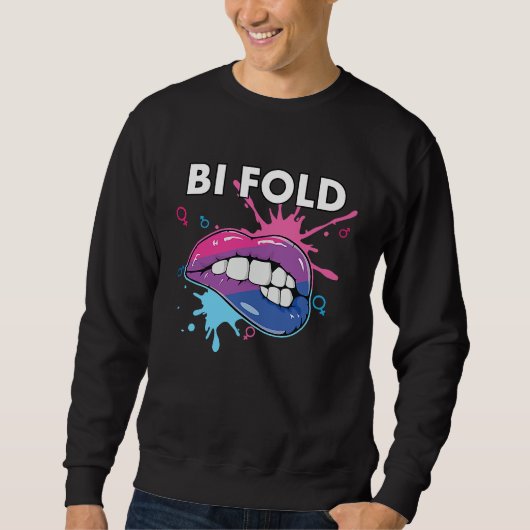 Bi Fold Bisexual Rainbow Pride March Bisexuality L Sweatshirt (Vorderseite)