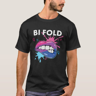 Bi Fold Bisexual Rainbow Pride March Bisexuality L T-Shirt
