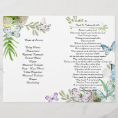 Bi-Fold Butterfly Garden Funeral Program Flyer (Hinten)