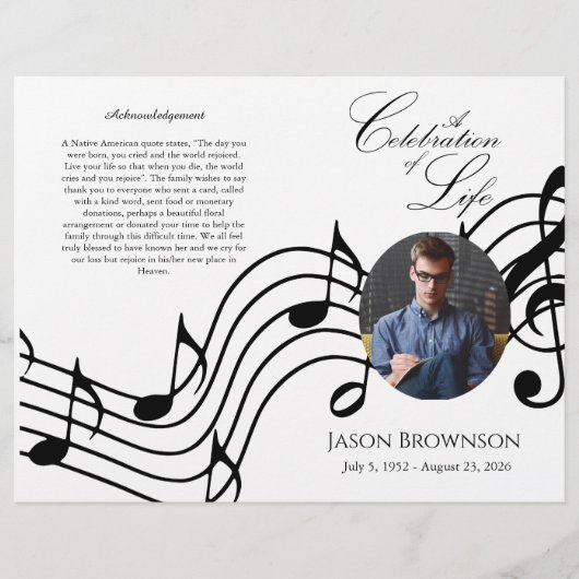 Bi-Fold Pink Hydrangeas Beerdigung Programm Flyer (Vorne)