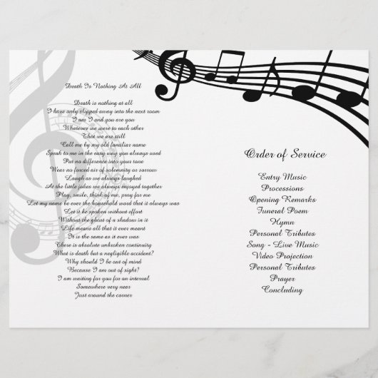 Bi-Fold Pink Hydrangeas Beerdigung Programm Flyer (Hinten)