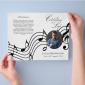 Bi-Fold Pink Hydrangeas Beerdigung Programm Flyer (Hand)