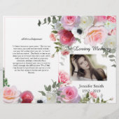 Bi-Fold-Roses-Beerdigung Flyer (Vorne)