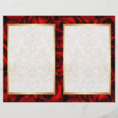 Bi-Fold Rote Rose Floral Wedding Program (Vorderseite)