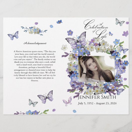 Bi-Fold Vergiss, dass ich nicht beerdigt werde Flyer (Vorne)