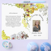 Bi-Fold Yellow Orchids Begräbnisprogramm Flyer (Einzeln)