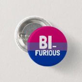 Bi Furious Bisexual Prix Button (Vorne & Hinten)