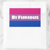 Bi Furious Rechteckiger Aufkleber (Tasche)