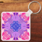 Bi Hearts Radial Art Schlüsselanhänger (Rückseite)