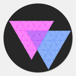 Bi Knot Symbol Runder Schwarzer Sticker