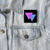 Bi Knot Symbol Square Black Button (Beispiel)