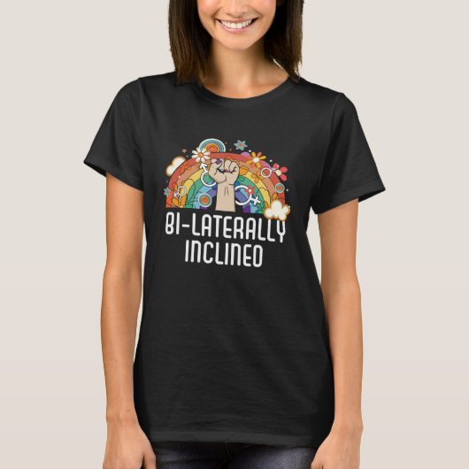 Bi Laterally Inclined Bisexual Pride Bisexuality L T-Shirt (Vorderseite)