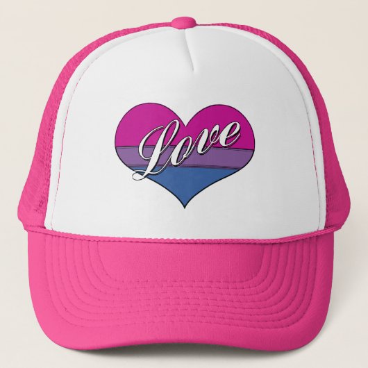 Bi-Liebe-Herz Truckerkappe (Vorderseite)