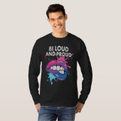 Bi Loud and Proud Bisexual Rainbow Pride Bisexuali T-Shirt (Vorne ganz)