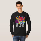 Bi Love Bisexual Rainbow Pride March Bisexuality L T-Shirt (Vorne ganz)