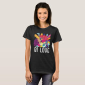 Bi Love Bisexual Rainbow Pride March Bisexuality L T-Shirt (Vorne ganz)