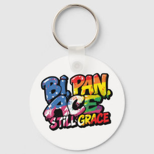 Bi Pan Ace Still Grace Shirt Lustige LGBTQ Zitat Schlüsselanhänger