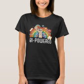 Bi Powered Bisexual Rainbow Pride March Bisexualit T-Shirt (Vorderseite)