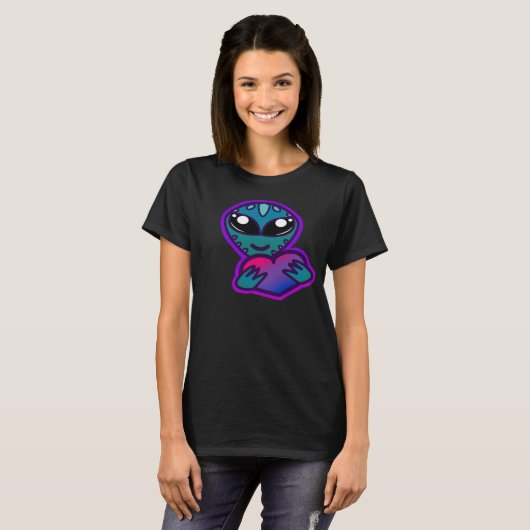 Bi Pride Alien T - Shirt (Vorne ganz)