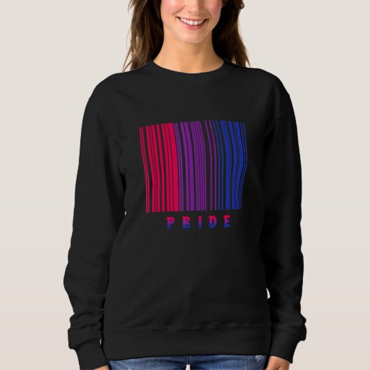 Bi Pride Barcode Bisexuelle Flagge Lgbtq Monat All Sweatshirt (Vorderseite)