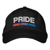 Bi Pride bestickte Baseballkappe (Vorderseite)