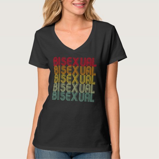 Bi Pride Bisexuelle Bisexualität Liebe Wiederholun T-Shirt (Vorderseite)