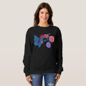 Bi Pride Butterfly Bisexual Flag Flower Sweatshirt (Vorne ganz)