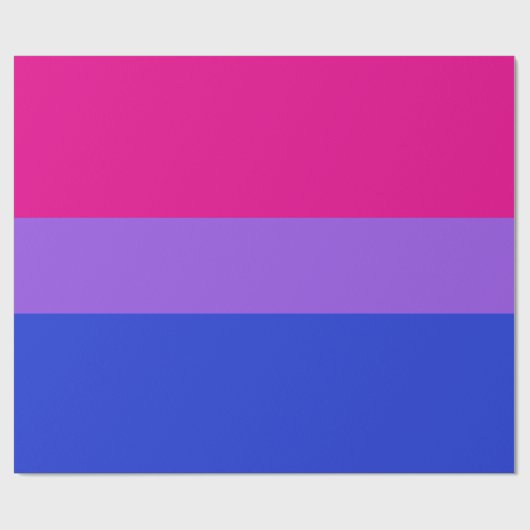 Bi Pride Celebration Wrapping Paper Geschenkpapier (Flach)