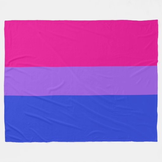 Bi Pride Cozy Fleece Blanket (Vorderseite (Horizontal))