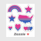 Bi Pride Designs I Aufkleber (Blatt)