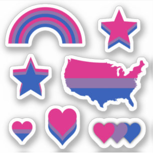 Bi Pride Designs I Aufkleber