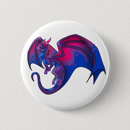 Bi Pride Dragon Button (Vorderseite)