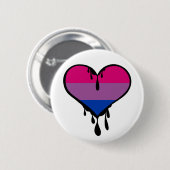 Bi Pride Dripping Heart Button (Vorne & Hinten)